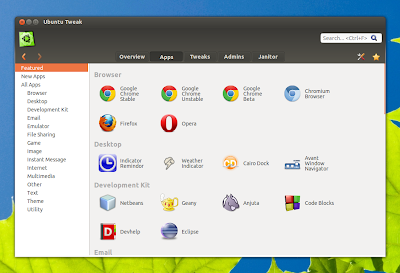 Ubuntu Tweak 0.8.0 adiciona novo recurso para gerenciar Apps