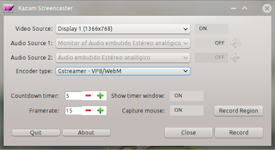 Novo Kazam Screencaster disponvível com novos recursos | Instale no Ubuntu 12.04, 12,10, Mint 13 e Mint 14