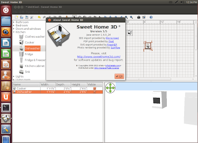 Sweet Home 3D, modelagem 3D no Ubuntu