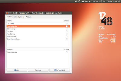 Conky Manager para Ubuntu e Linux Mint