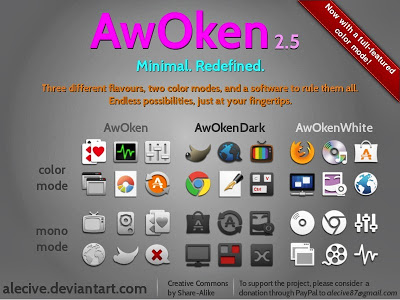 Ícones Awoken para Gnome e KDE