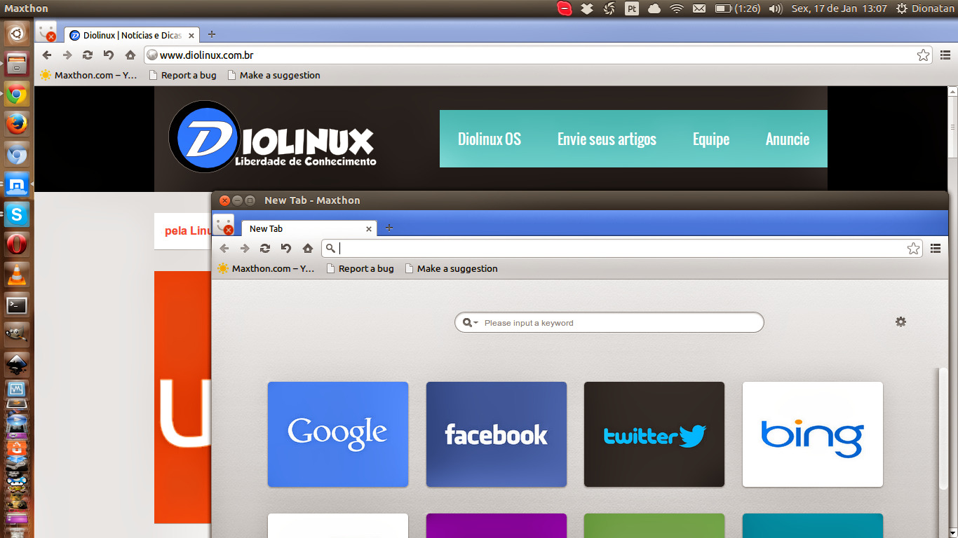 Instale o Maxthon Browser no Ubuntu