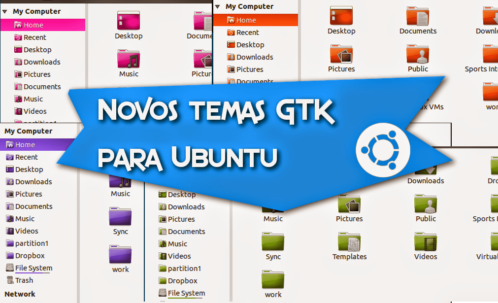 Temas Humanity com outras cores para Ubuntu