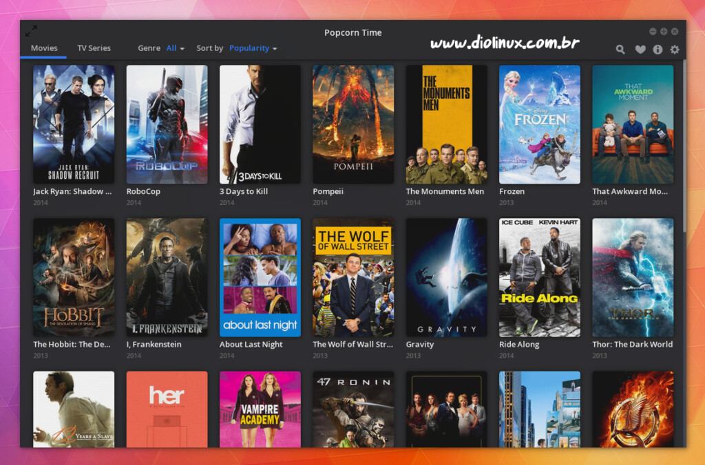 Popcorn Time Interface Nova versão do PopCorn Time foi lançada com novidades na interface e no ...