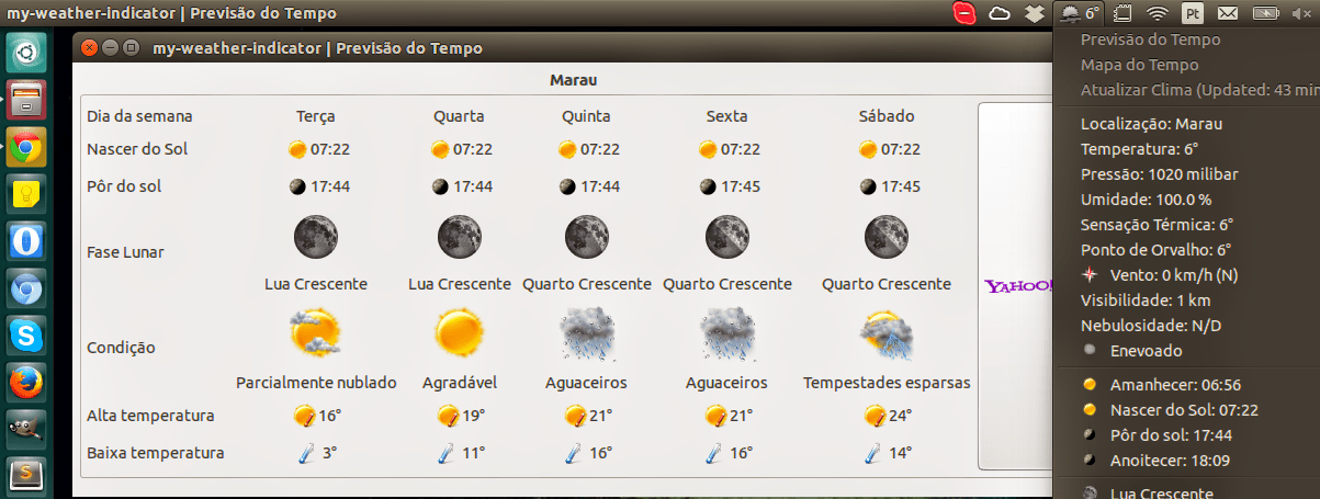 My Weather Indicator, a melhor aplicação de previsão climática para Ubuntu