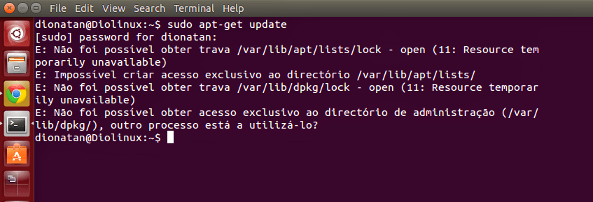 Como resolver problema de atualização no Ubuntu