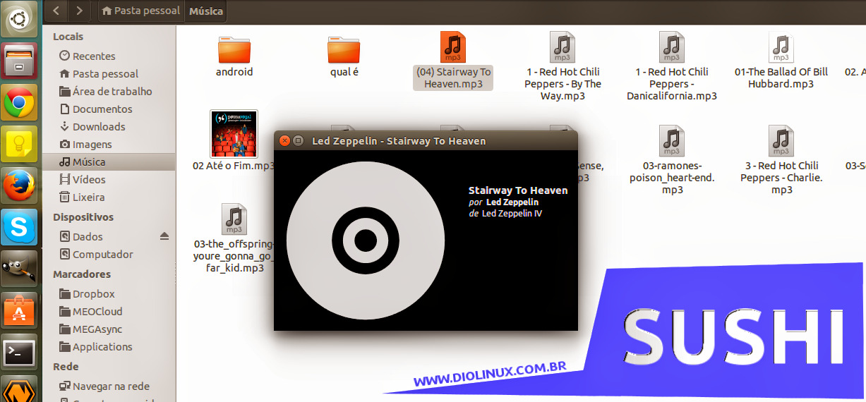 Gnome Sushi: Preview de arquivos no Nautilus do Ubuntu
