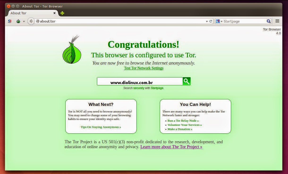 Como instalar o Tor Browser 4 no Ubuntu