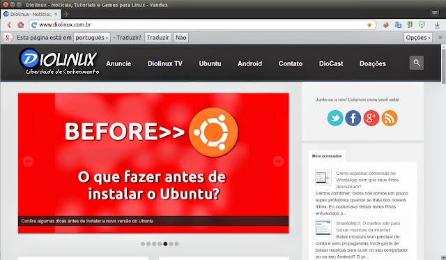 Instale o Browser Yandex Beta do seu Ubuntu ou Fedora