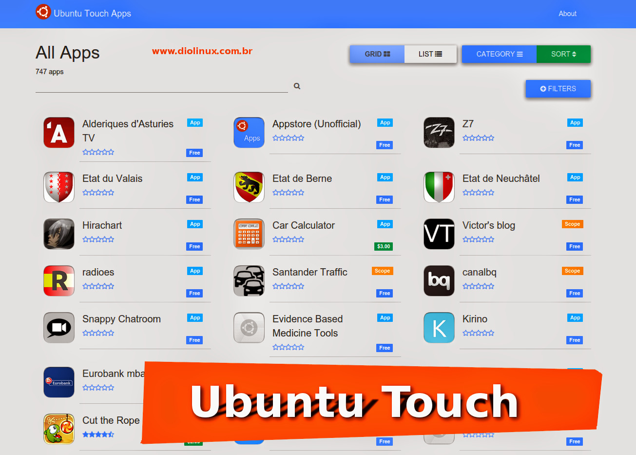 Ubuntu Phone recebe loja de Apps Online não oficial