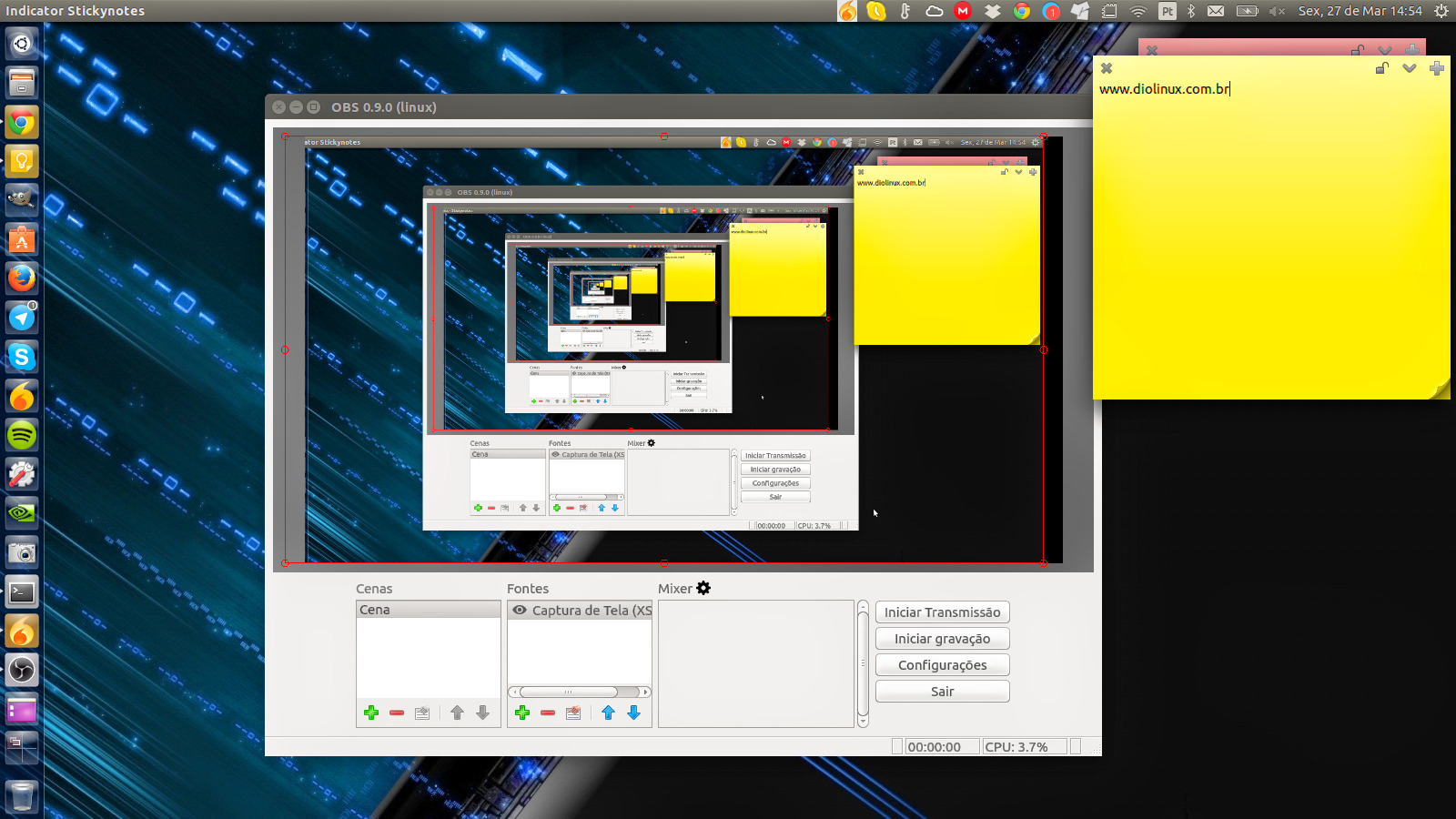 Como instalar o Open Broadcaster no Ubuntu e no Linux Mint