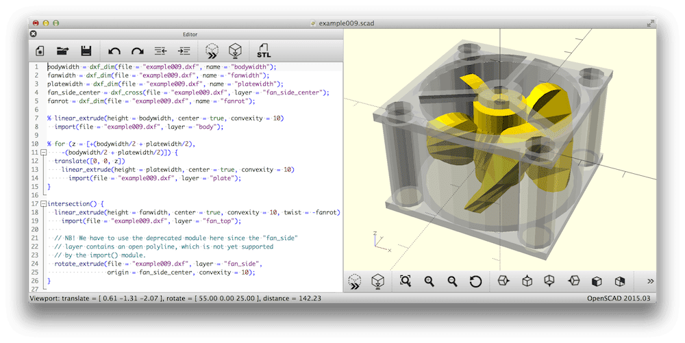 OpenSCAD um modelador de CAD 3D para Linux