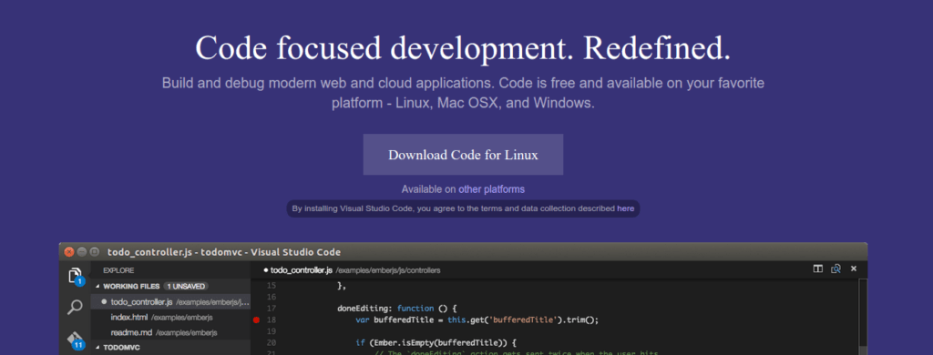 Microsoft lança Visual Studio Code para Linux - Diolinux