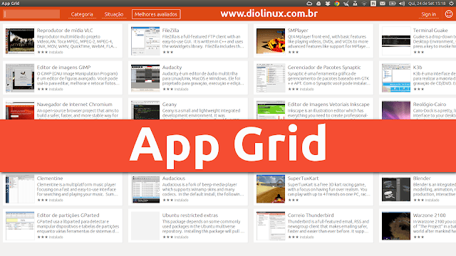 App Grid: Uma nova e mais leve Central de Programas para o Ubuntu