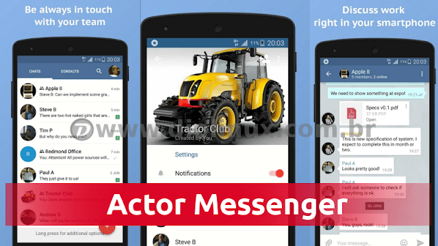 Actor Messenger uma nova alternativa de código aberto ao WhatsApp e ao Telegram