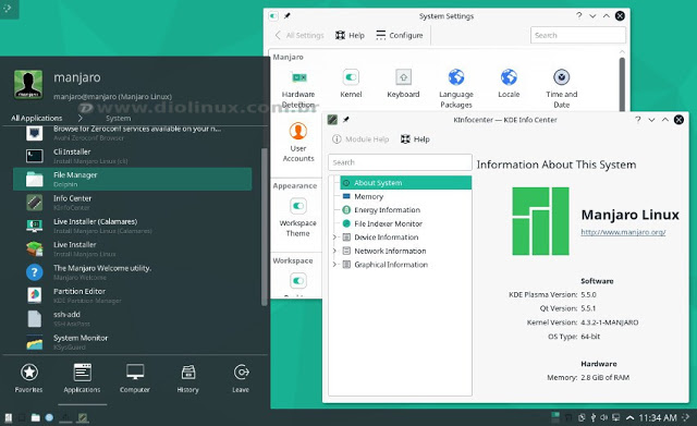 Manjaro lança versão com KDE 5.5 e aplicativos KDE 15.12