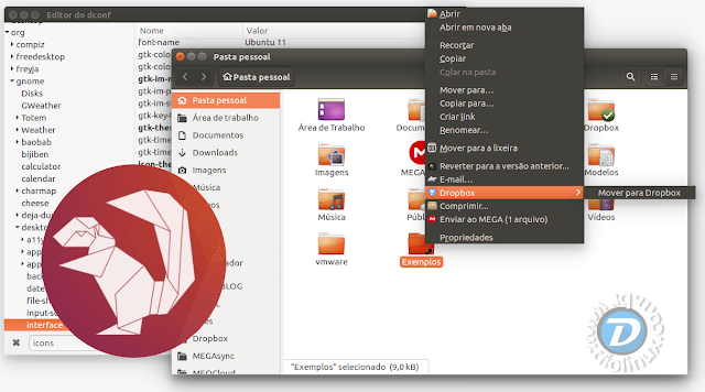 Como habilitar os ícones nos menus de contexto e botões no Ubuntu 16.04 LTS