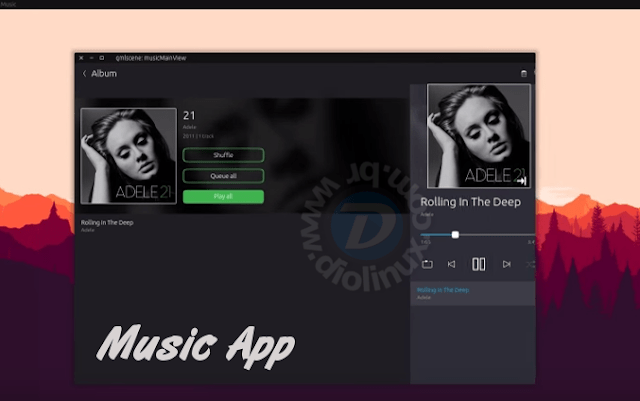 Veja o Music App do Unity 8