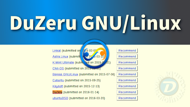 Vote no DuZeru GNU/Linux para o DistroWatch