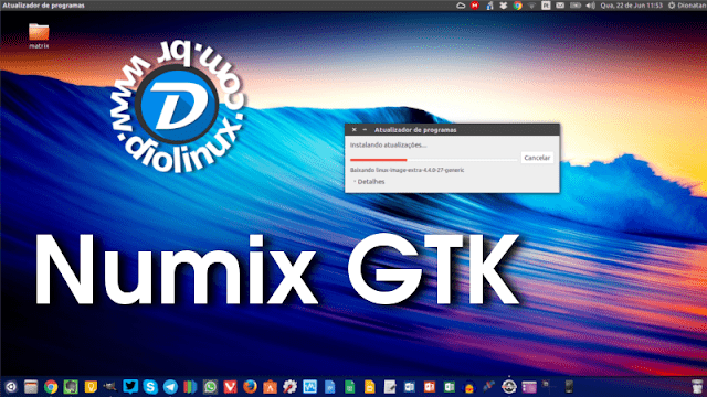 Ubuntu com um visual moderno com o tema Numix GTK