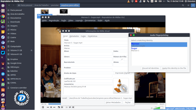 Como alterar Metadados de arquivos de áudio e vídeo no Linux usando o VLC