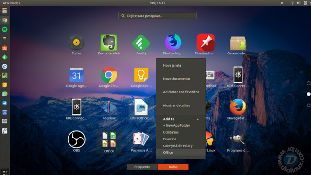 Gerencie as pastas na Dash do GNOME Shell facilmente com a extensão AppFolders Manager