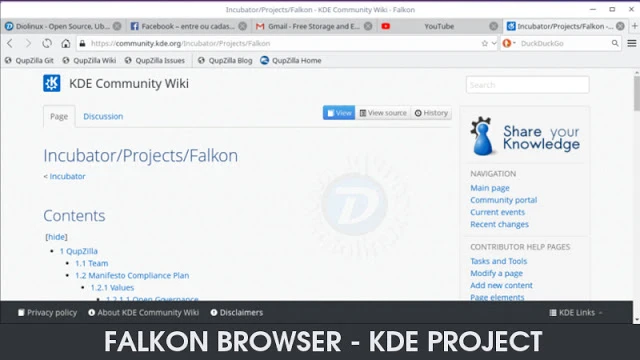 Conheça o Falkon, o novo navegador do projeto KDE