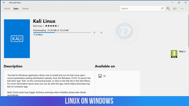 Agora você pode usar o Kali Linux de dentro do Windows 10