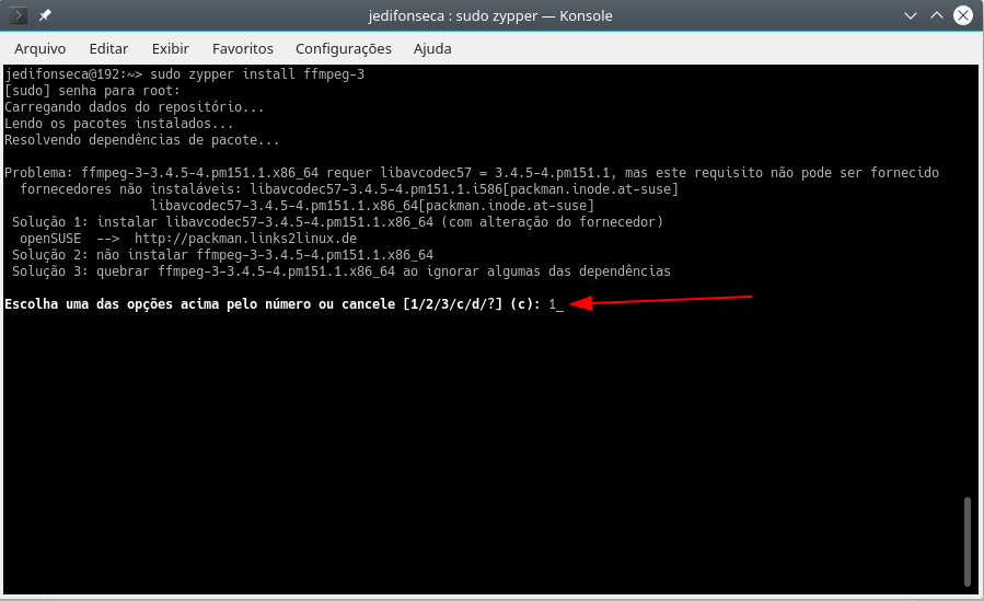 Instalando ffmpeg no OpenSUSE Leap. (1)