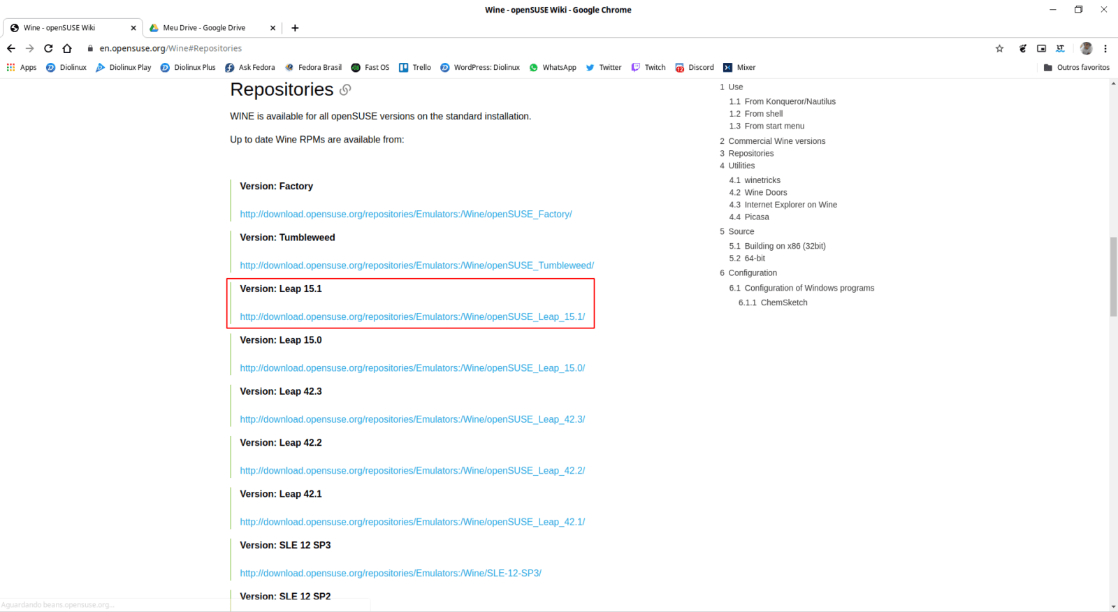Como instalar o WineHQ no OpenSUSE Diolinux