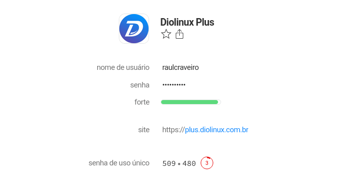 2FA ativado para o Diolinux Plus