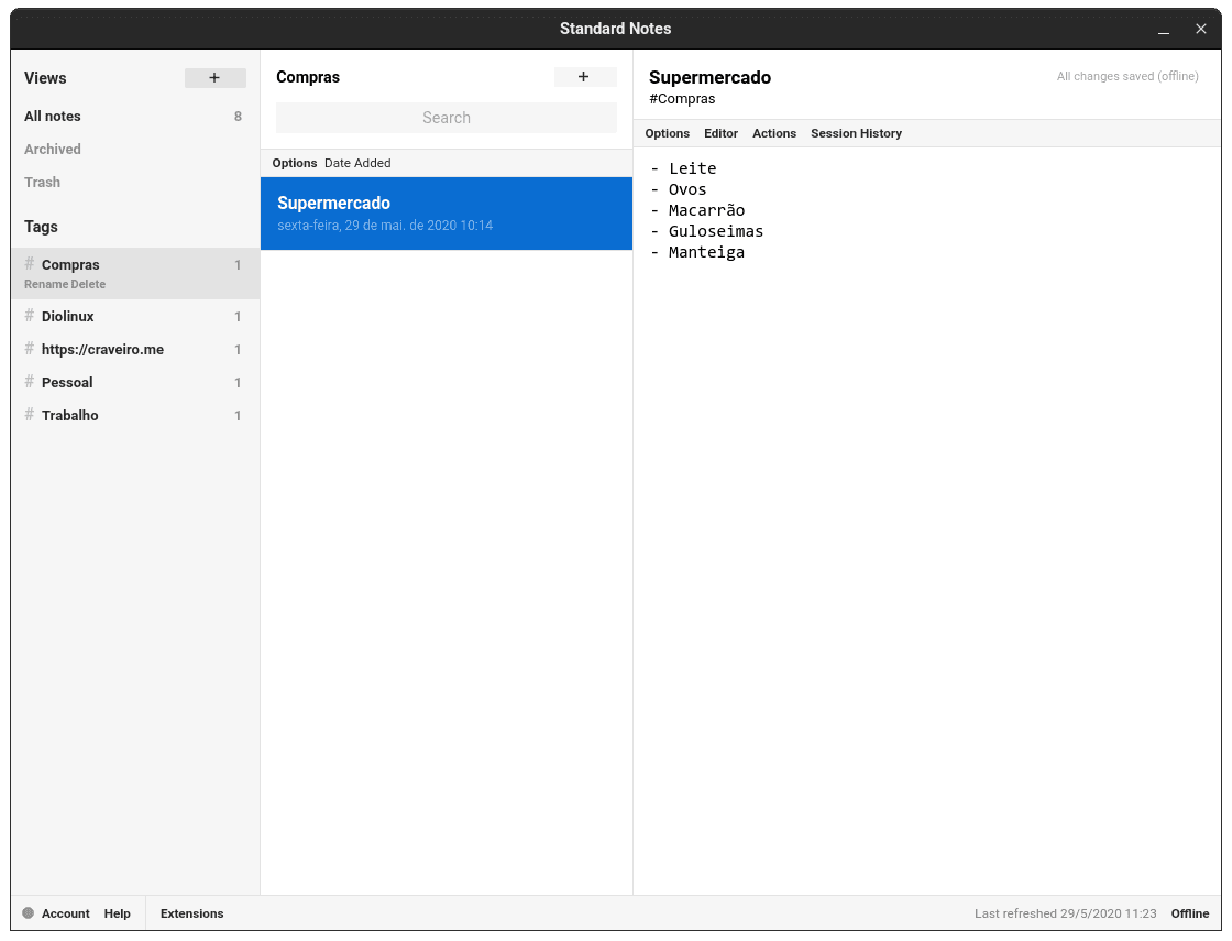 Standard Notes Embedded Standard Notes: Salve suas notas de maneira segura - Diolinux
