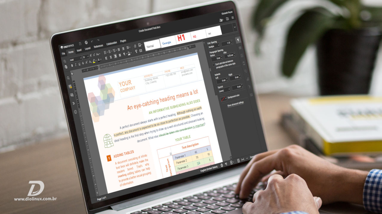 Novo ONLYOFFICE 6.3 vai poupar os seus olhos - Diolinux