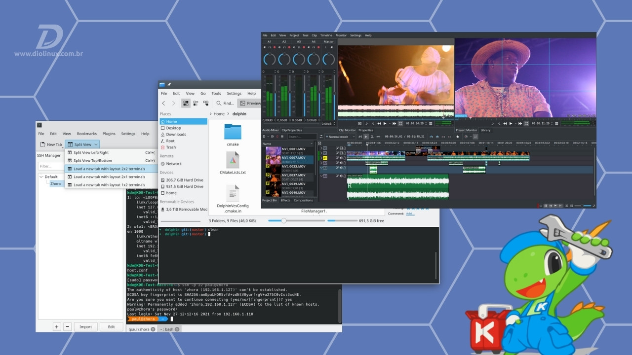 KDE Gear 21.12 é lançado com melhorias no Dolphin, Kdenlive e muito mais