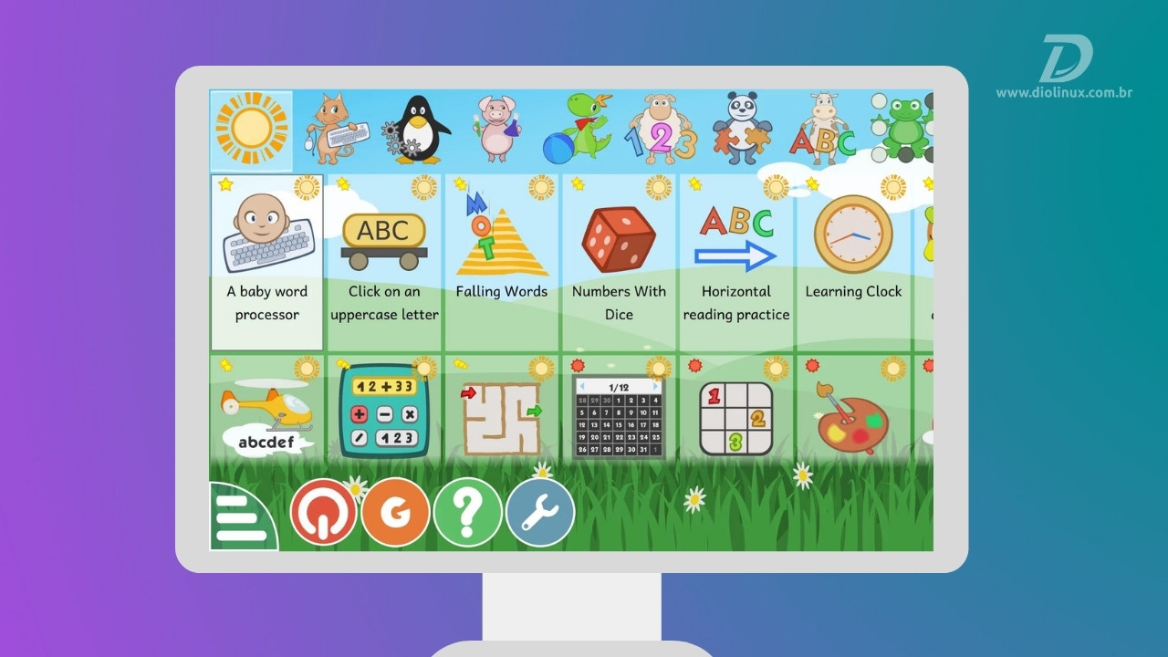 GCompris no Live Doudou Linux - Programas e jogos educativos para crianças  