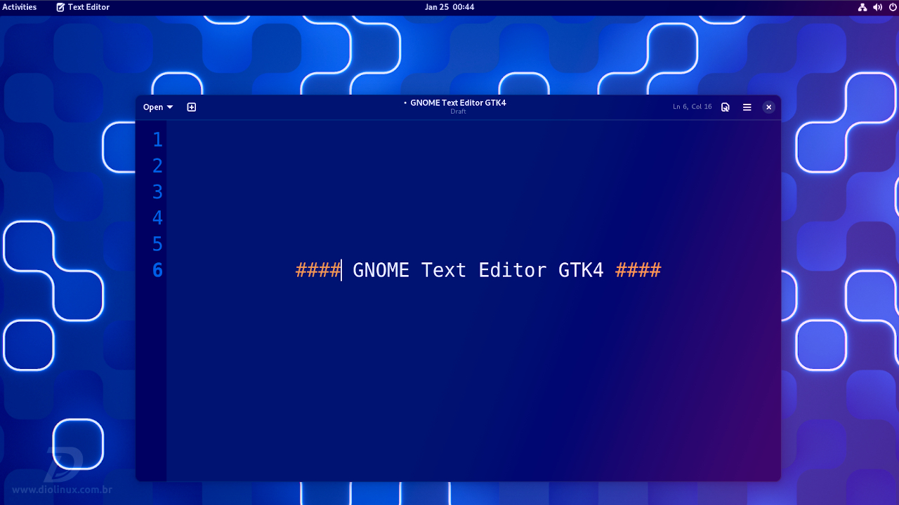 GNOME Text Editor GTK4