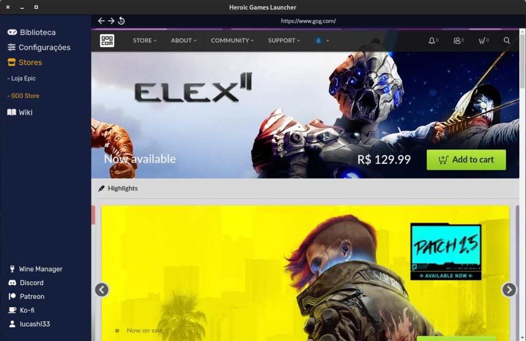 Heroic Games Launcher GOG