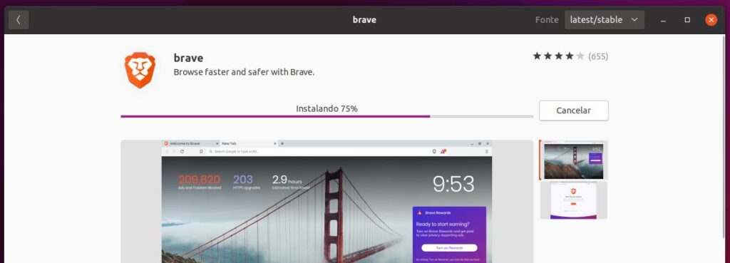 instalar o Brave no Ubuntu