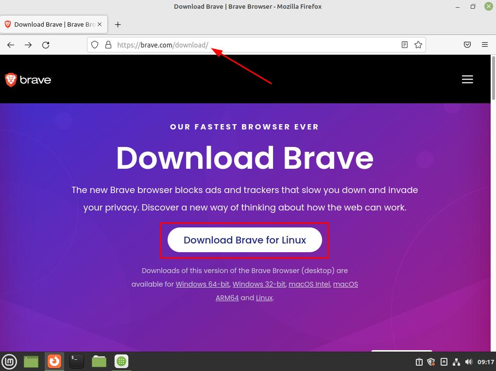 instalar o Brave no Ubuntu