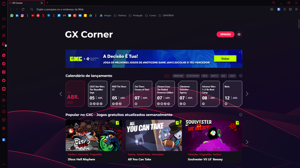 Conheça o navegador gamer Opera GX