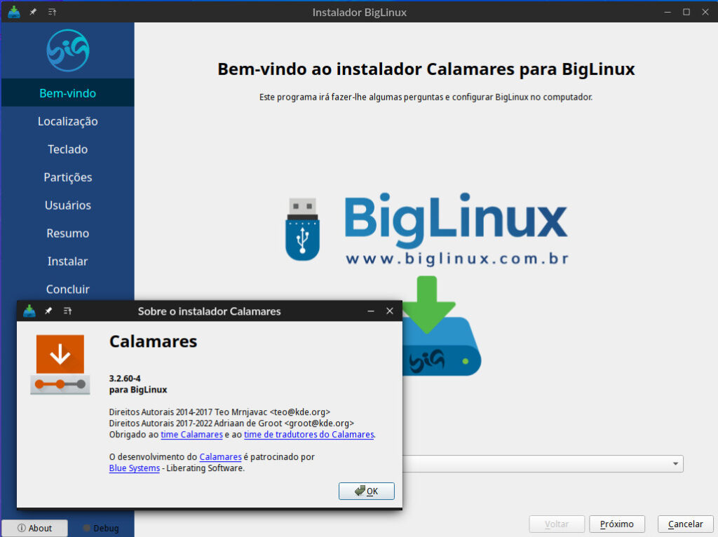 Calamares instalador BigLinux