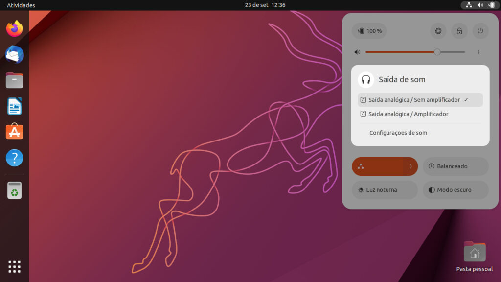 ubuntu 2210 - painel de acoes