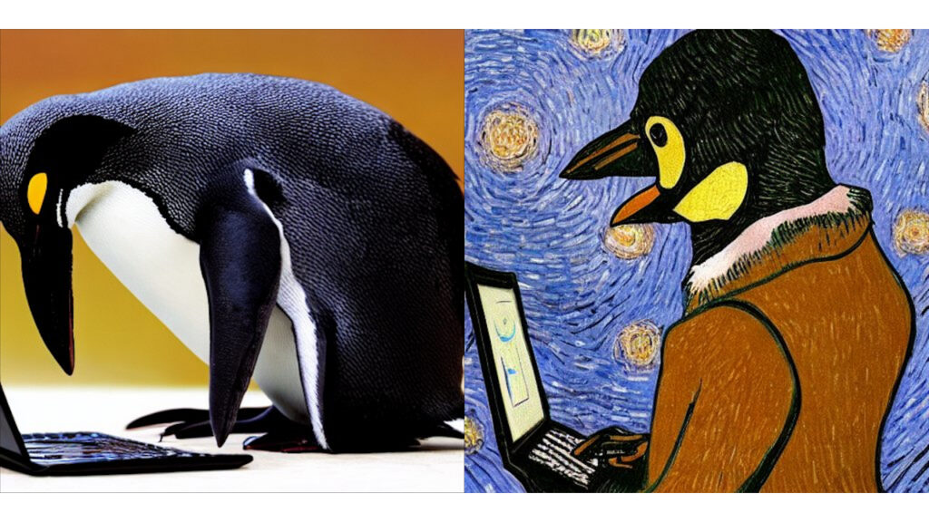 Stable Diffusion entendendo a tecnologia que cria arte 2 pinguins