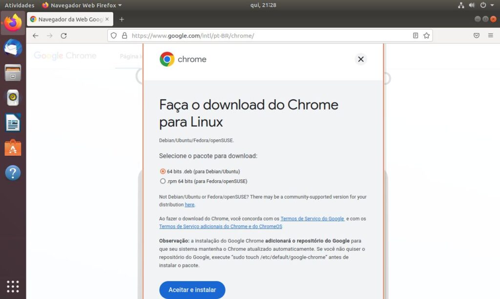 download chrome ubuntu 18.04