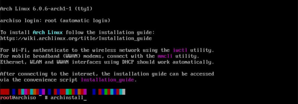 Instalar o Arch Linux — Pré-instalação com o Archinstall
