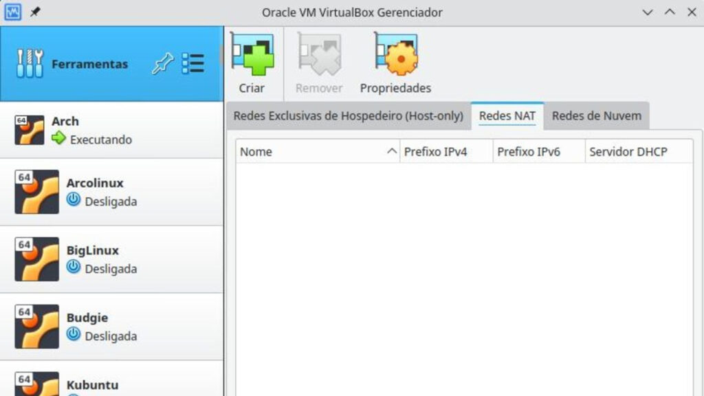 Virtualbox 7.0.6 - Gestão da rede NAT