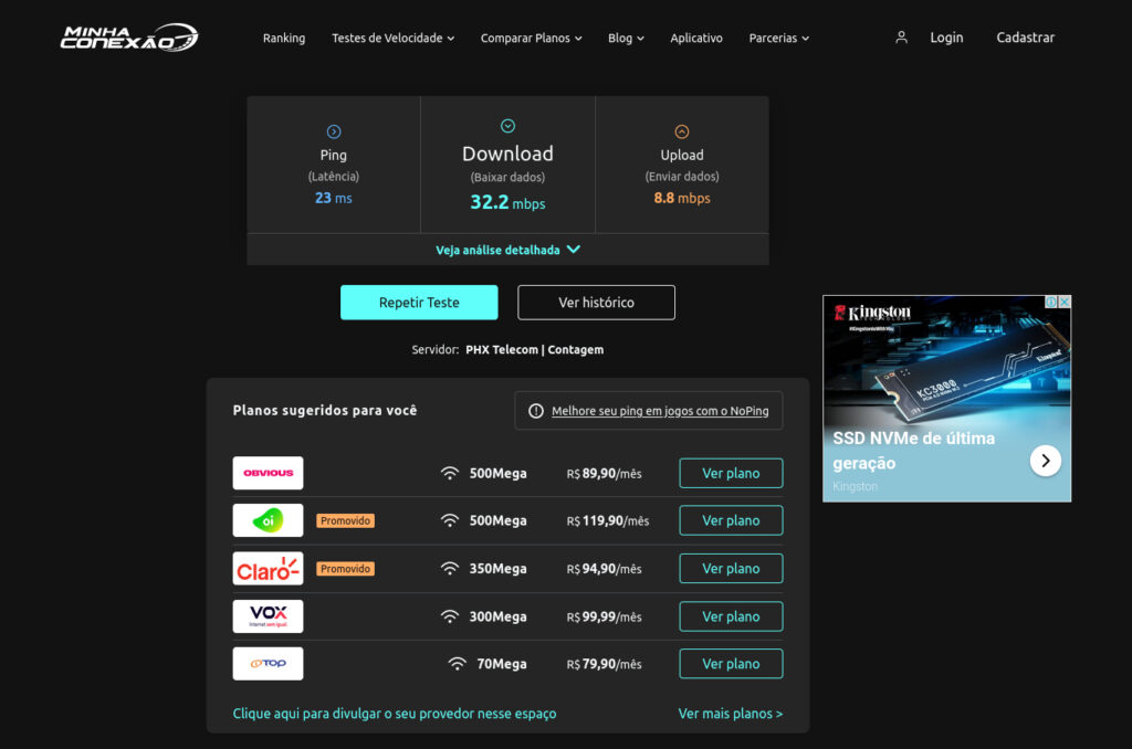 TESTE DE VELOCIDADE DE INTERNET E TESTE NA REDE LOCAL, ENTENDA