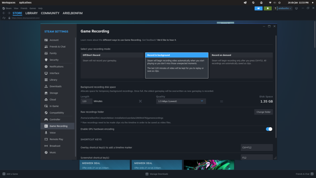 Game Recording - ferramenta para gravar vídeo pelo Steam está em Beta 3