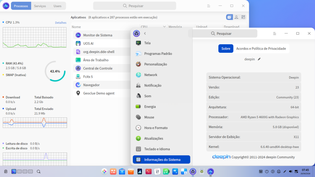 Primeiras impressões com o Deepin 23 4