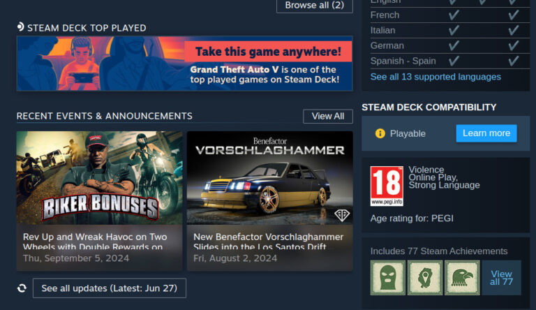 GTA V recebe BattlEye Anti-Cheat e quebra o Modo Online no Steam Deck e ...